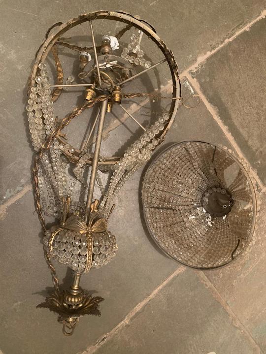 damaged chandelier